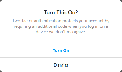 Turn on 2FA