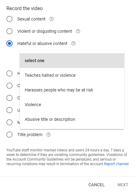 Choose reason