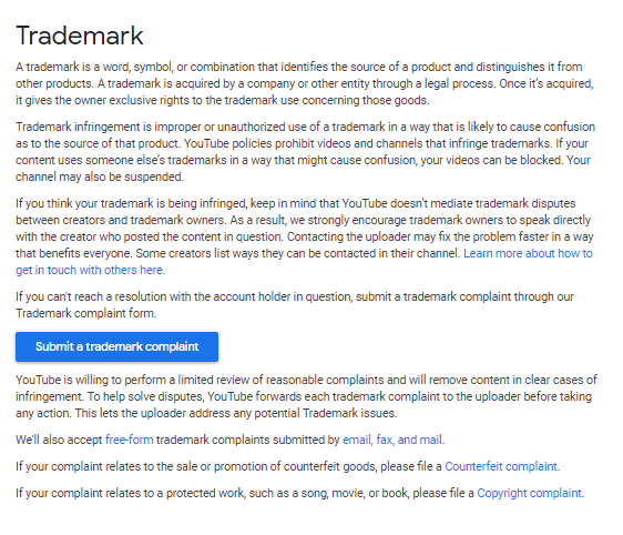 Trademark example