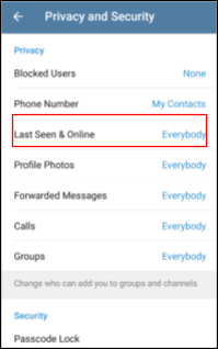 Last Seen Setting